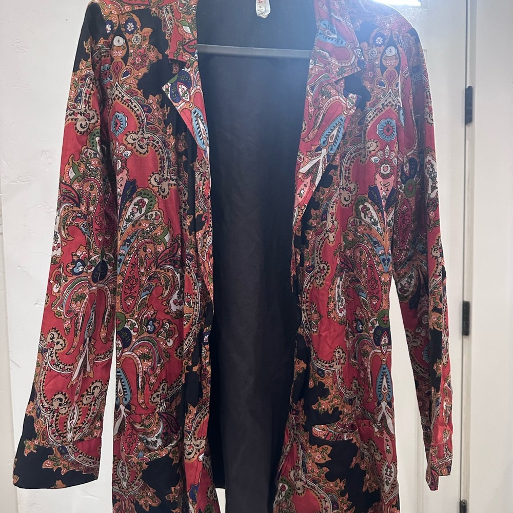 RAGA Red and Black Paisley Blazer